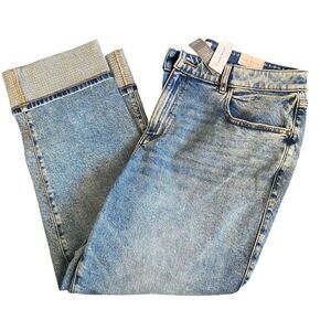 NWT Lane Bryant Rhinestone Cuff Bling Boyfriend Jeans Size 16 NEW